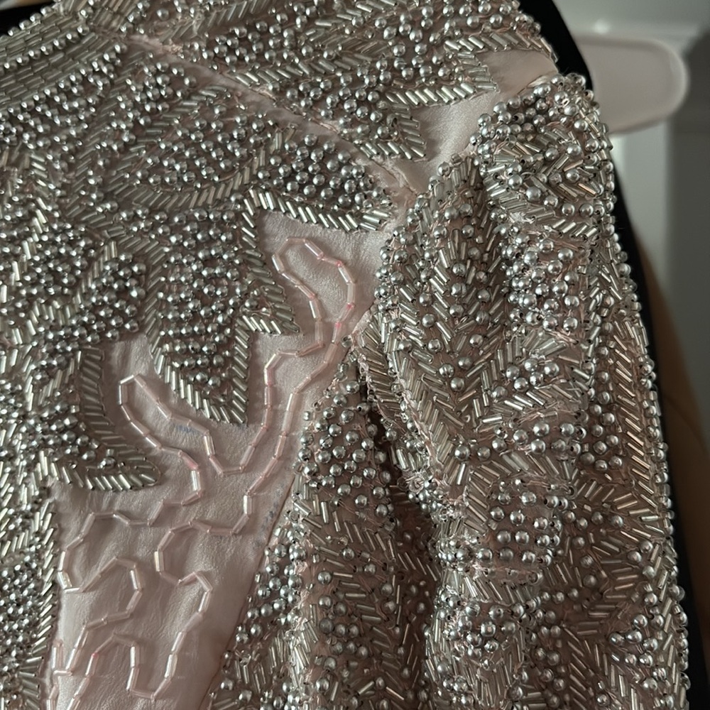 ✨ Vintage Silk Beaded Sequin Gown – Fantasy of Sister Max for SAMAGH, Size 12 - Picture 11 of 16
